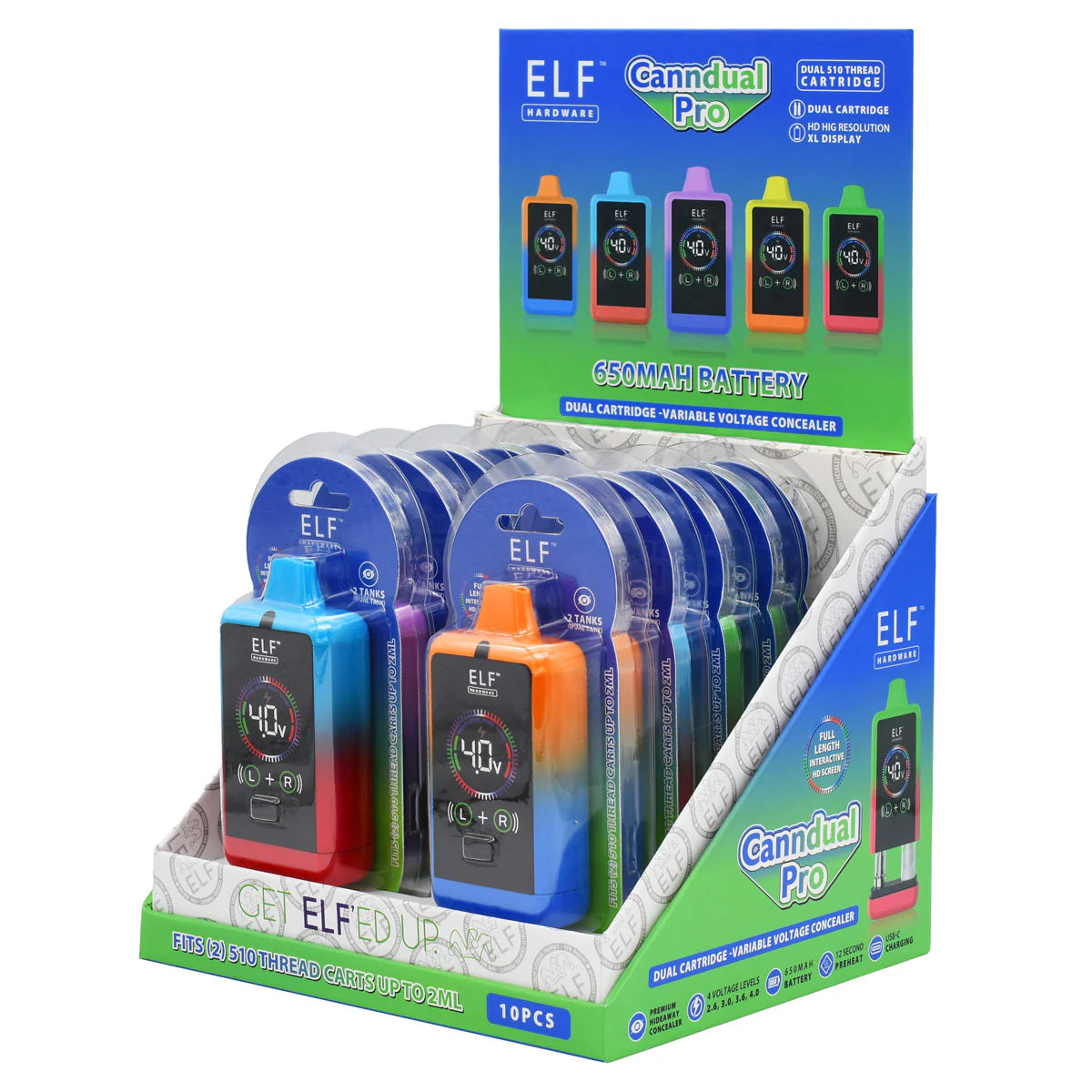 Batería 510 Canndual Pro Dual ELF Hardware 650 mAh