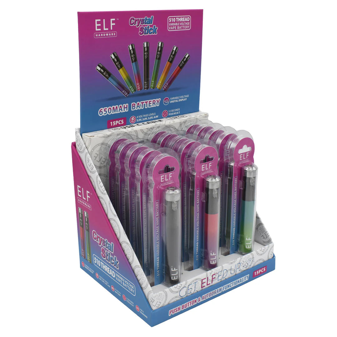 Bateria 510 Crystal Pen 650mAh ELF Hardware