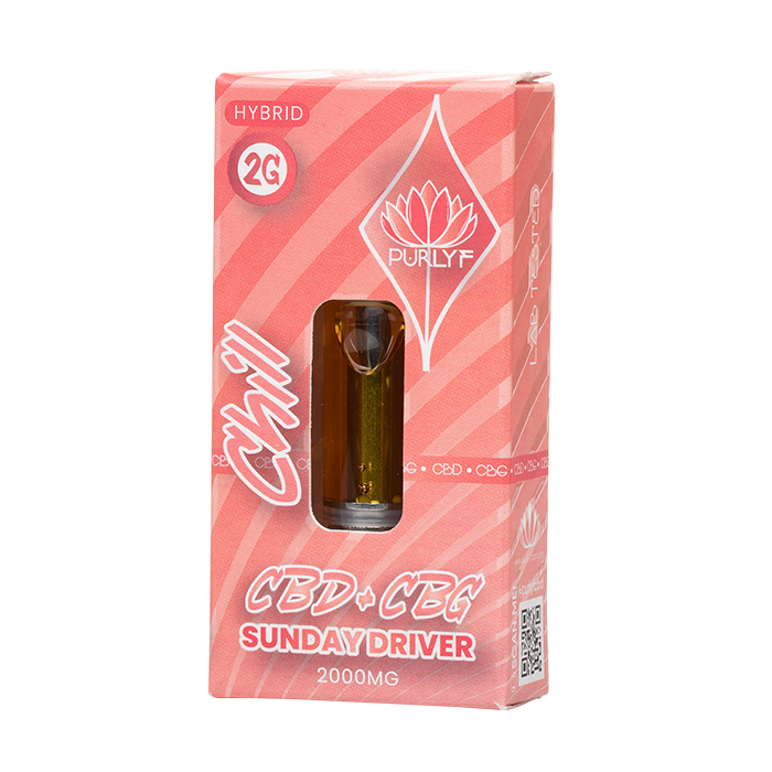 Cartucho Purlyf CBD + CBG 2000MG - Sunday Driver - Chill (Híbrida)