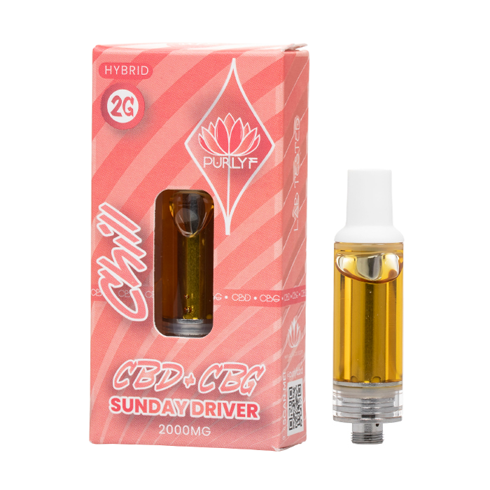 Cartucho Purlyf CBD + CBG 2000MG - Sunday Driver - Chill (Híbrida)