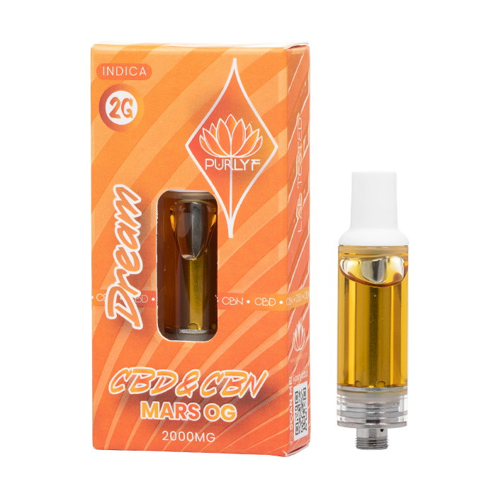 Cartucho Purlyf CBD + CBN 2000MG - Mars OG - Dream (Indica)