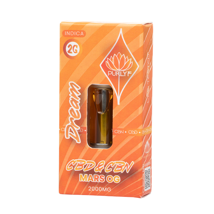 Cartucho Purlyf CBD + CBN 2000MG - Mars OG - Dream (Indica)