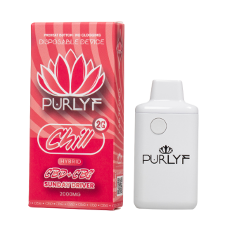 Vaporizador Purlyf CBD + CBG 2000MG - Sunday Driver - Chill (Híbrida)